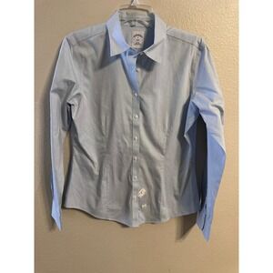 Brooks Brothers  1818 Fitted Non Iron All Cotton Light Blue Dress Shirt Size 8